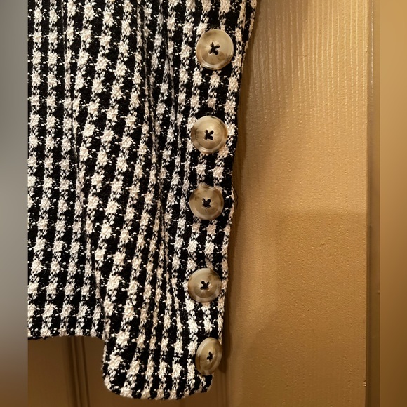Black/White Houndstooth Anthropologie Top - Picture 3 of 8